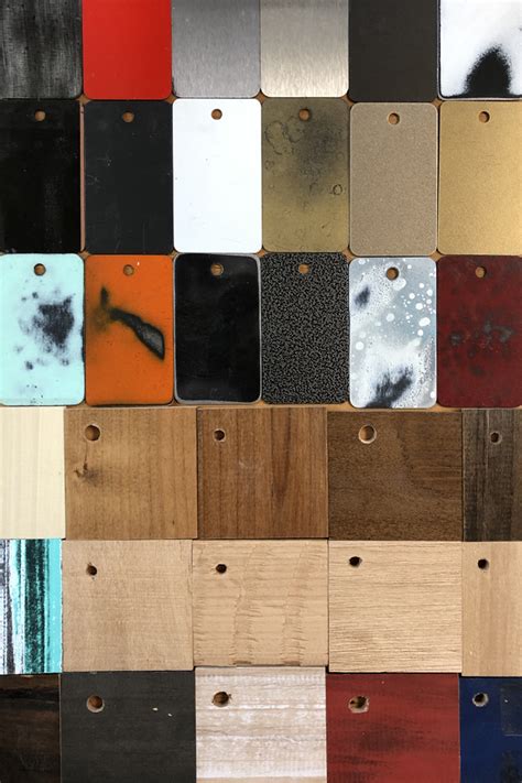 metal finish samples box|building material samples free.